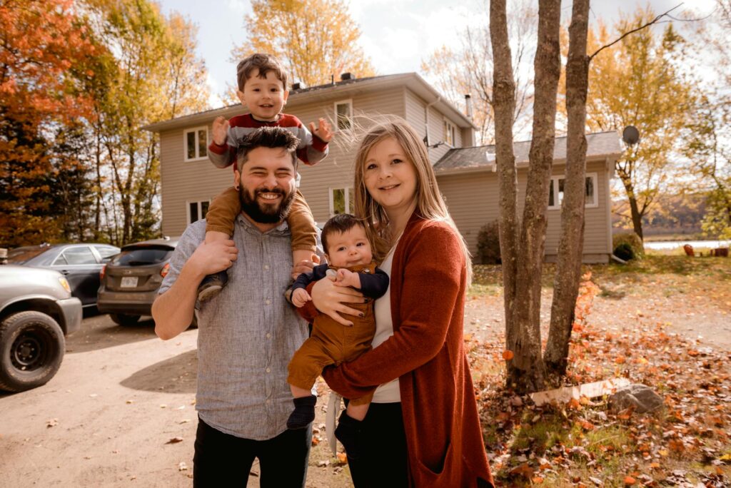 photo of family smiling