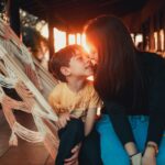 mother and son sharing a heartwarming moment
